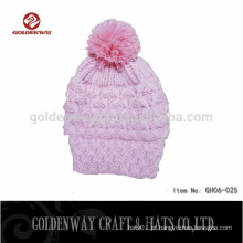 Hot Sell Lady Pink Warm Hats para decorar